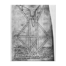 Trebuchet, machine to throw arrows gallery wrap canvas