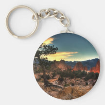 Tree at Sunrise Keychain