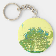 Tree Blues Key Chain