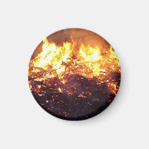 Tree Branches Burning Fridge Magnet