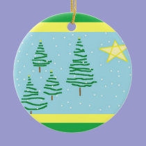 Tree Doodle ornaments