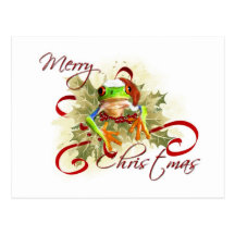 Tree Frog Christmas Postcards
