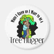 Tree Hugger Refrigerator Magnets