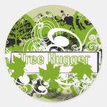 Tree Hugger Round Stickers