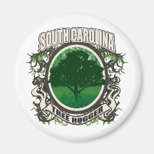 Tree Hugger South Carolina Magnet