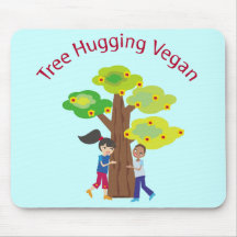 Tree Hugging Vegan Mousepads