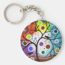 tree of life #22 By Lori Everett Key Chain