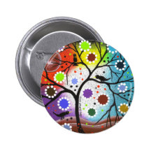 tree of life #22 By Lori Everett Pinback Button