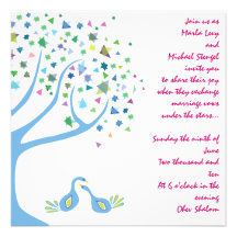 Tree of Life Jewish Wedding Invitation Engagement