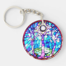 Tree of Life Stained Glass Keychain Acrylic Keychains