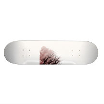 Tree purple floral right corner skate boards
