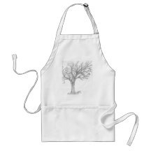 Tree Sketch apron