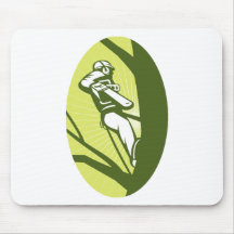 tree surgeon or arborist chainsaw cutting tree mousepad