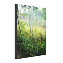 Trees & Meadow Wrapped Canvas Print