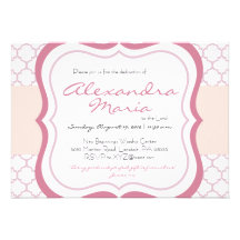Trendy Baby Dedication Christening Invitation
