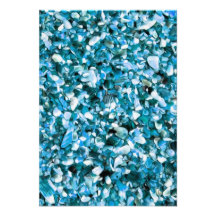 Trendy Blue Painted Pebble Beach Personalized Invites