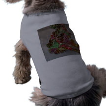 Trendy Colorful Swirly Floral Dog Shirt