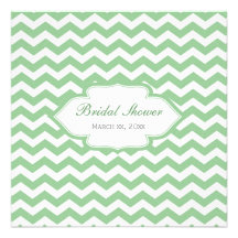 Trendy, elegant and classic chevron bridal shower invitations