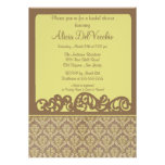 Trendy Elegant Damask Bridal Shower Invitation