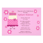 Trendy Mod Cake Bridal Shower Invitation