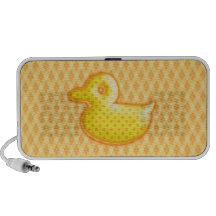 Trendy Patterned Rubber Ducky iPod Speaker
