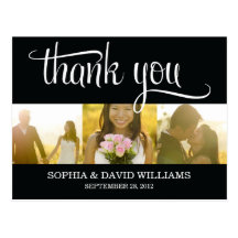 TRENDY THANKS | WEDDING THANK YOU CARD POSTCARD