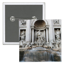 Trevi Fountain Rome Pinback Button