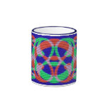 Tri colour mosaic mug