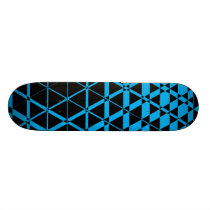 Triagonal Ebony (Cyan) Skateboard Deck skateboards