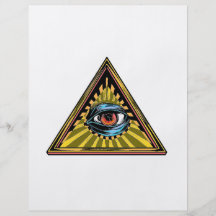 Triangle yellow with eye Eye of Providence Flyer