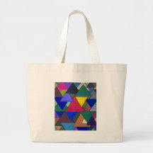 Triangular Colourful Invaders Tote Bag