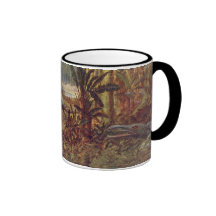 Triassic Scene Antique Print Coffee Mug