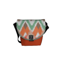 Tribal aztec chevron zig zag stripes chic pattern messenger bags