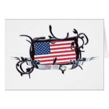 Tribal Flag USA Card