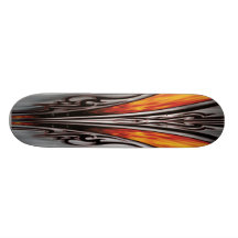 tribal flames skateboard deck