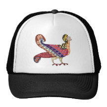 Tribal Peacock Mesh Hat
