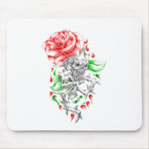 tribal roses skulls mouse pads