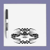Tribal T-Rex Skulls black dry erase boards