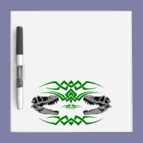 Tribal T-Rex Skulls green dry erase boards