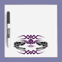 Tribal T-Rex Skulls purple dry erase boards