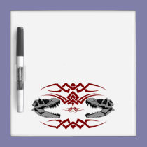 Tribal T-Rex Skulls red dry erase boards