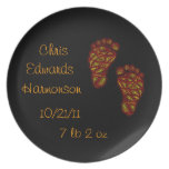 Tribal Toes Custom Baby Keepsake Plates