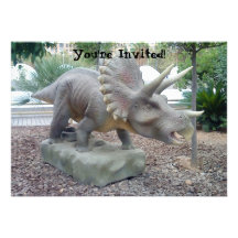 Triceratops Dinosaur Invitation