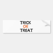 Trick Or Treat Bumper Stickers