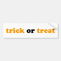 Trick Or Treat Bumper Stickers