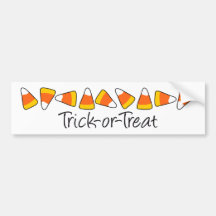 Trick-Or-Treat (Candy Corn) Bumper Sticker