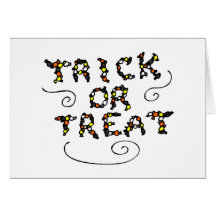 Trick or Treat Halloween Candy Greeting Cards
