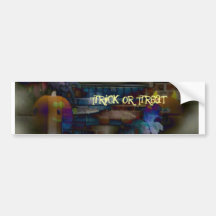Trick or Treat Screamin Pumpkins In Dark Bumper Stickers