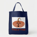 Trick or Treat Startled Pumpkin Halloween Bag