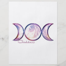 triple moon goddess iridescent pearl custom flyer